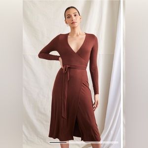 Midi Wrap Dress 🤎